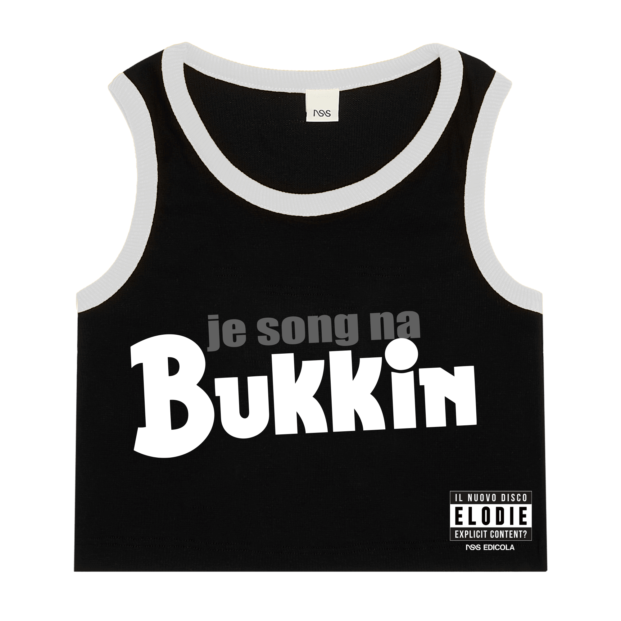 Je Song na Bukkin Crop Tanktop Black