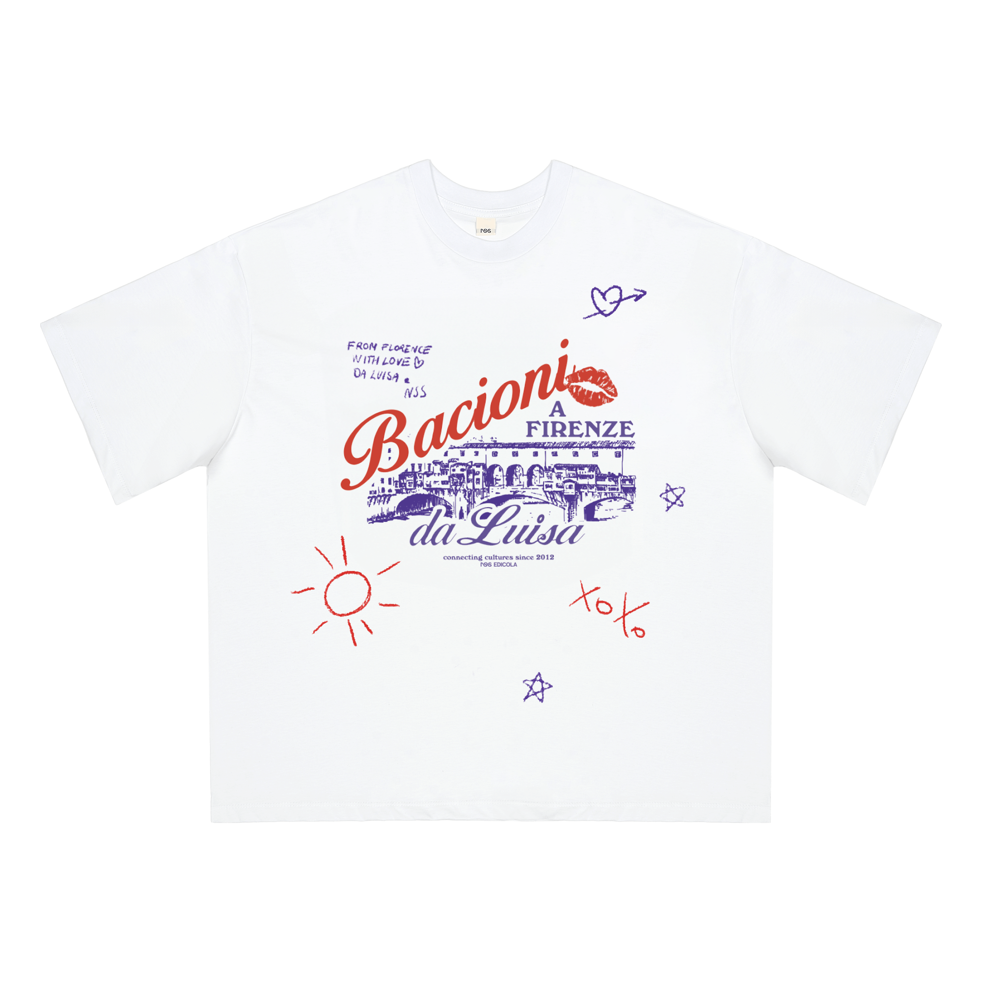 Boxy T-Shirt Bacioni da Luisa White