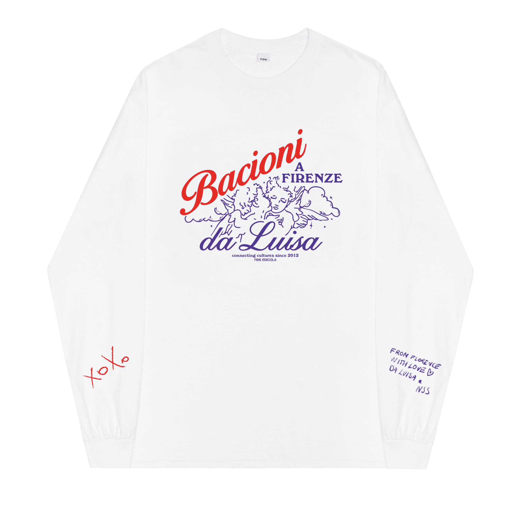 Maglietta a maniche lunghe Bacioni da Luisa White