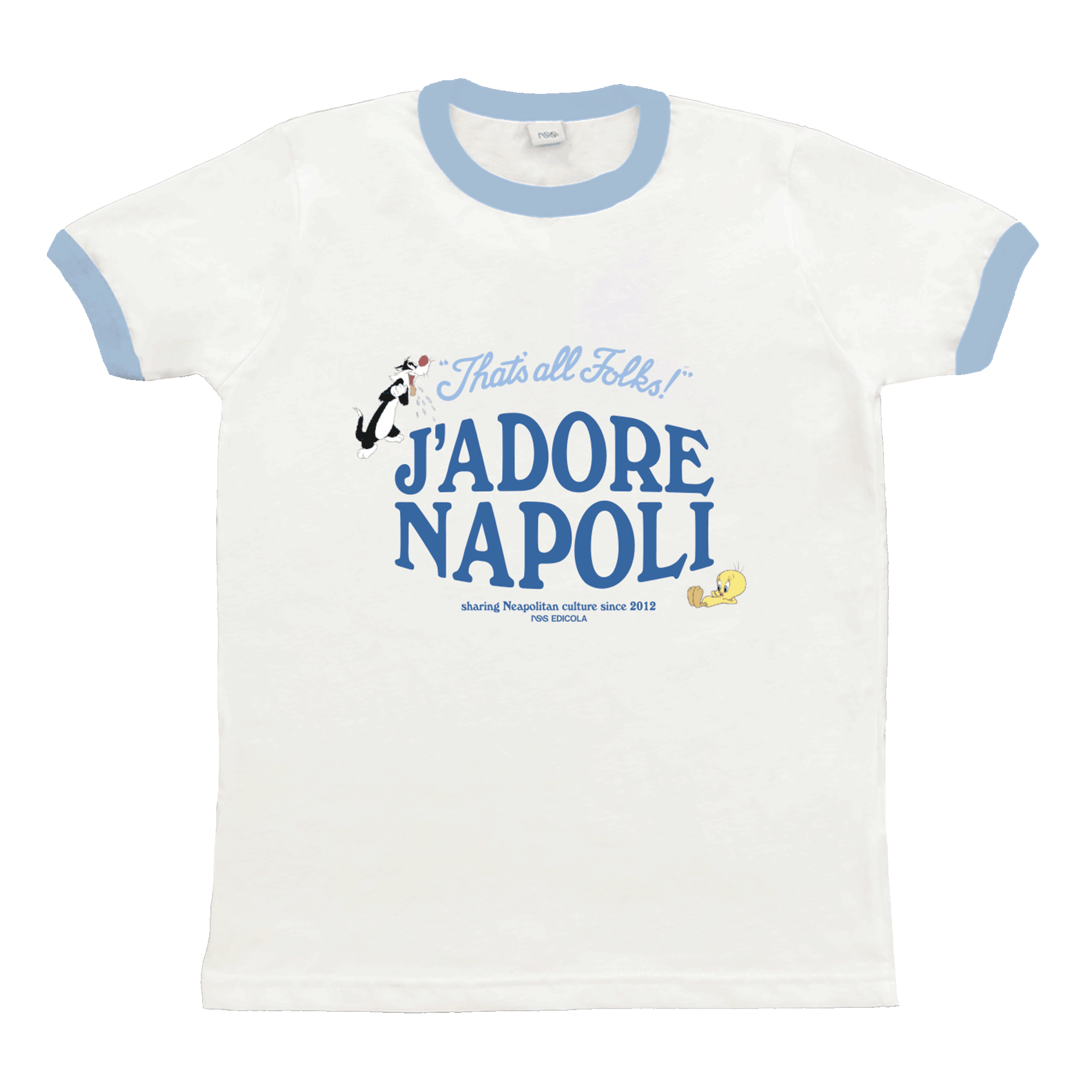 J'Adore Napoli Ring Tee Looney Tunes White