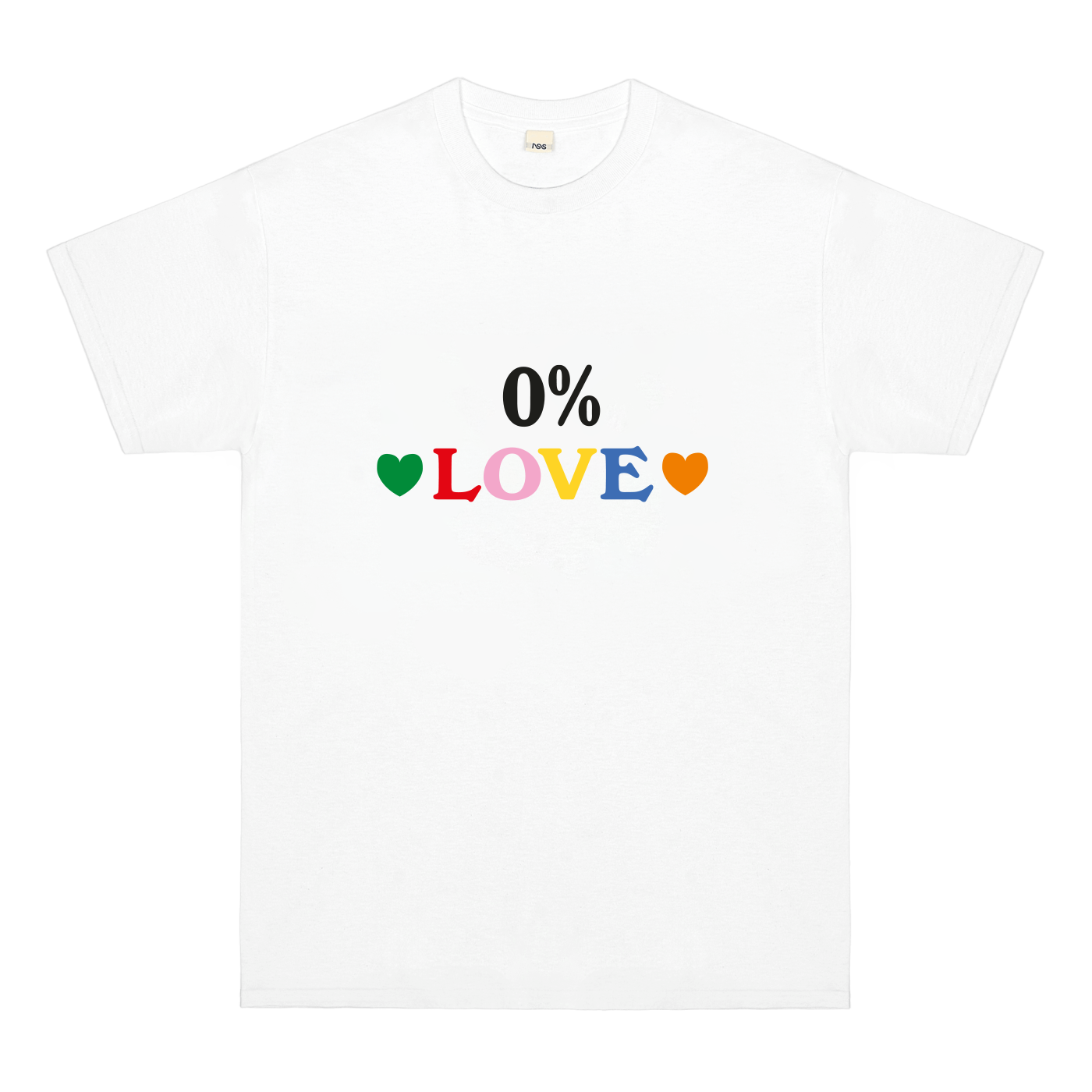 T-Shirt 0% Love White