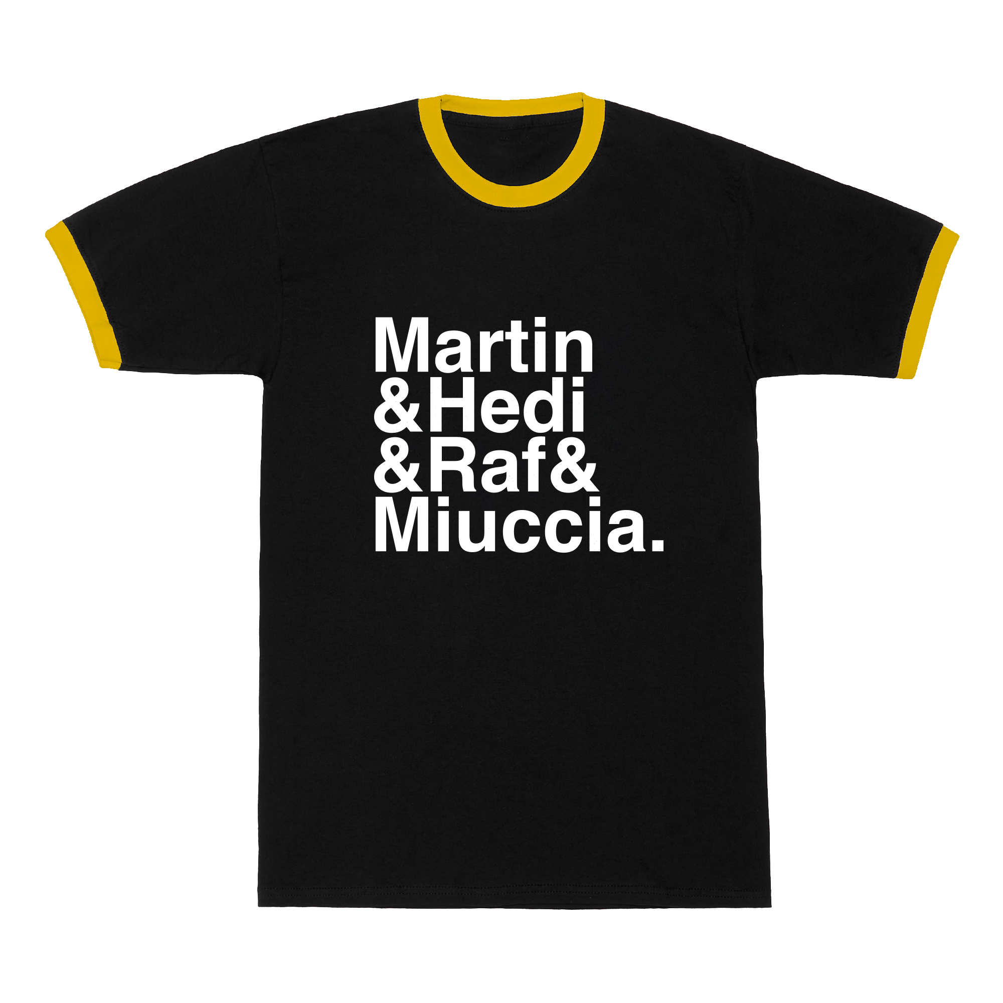 Ring Tee Martin & Hedi & Raf & Miuccia Black/Yellow