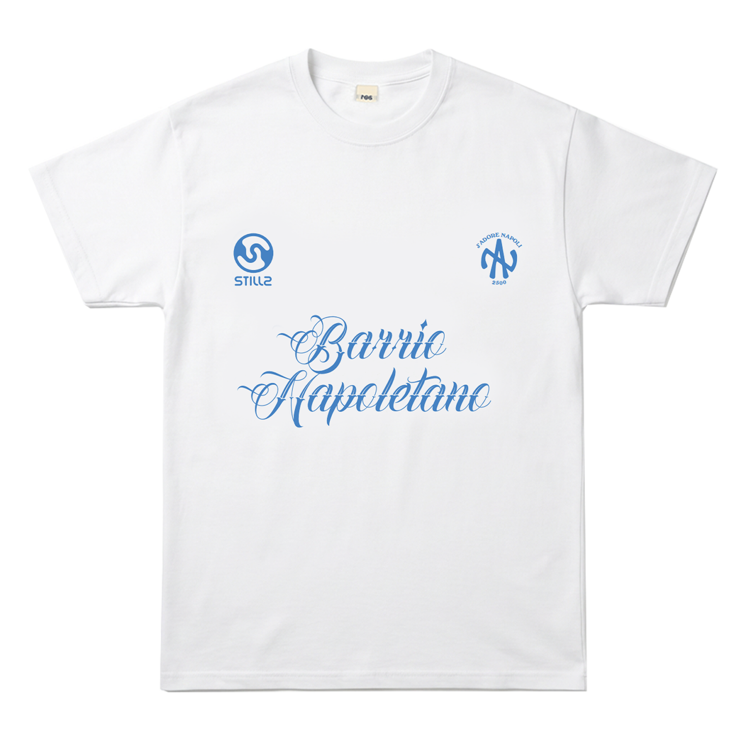 Barrio Napoletano T-shirt White/Blue