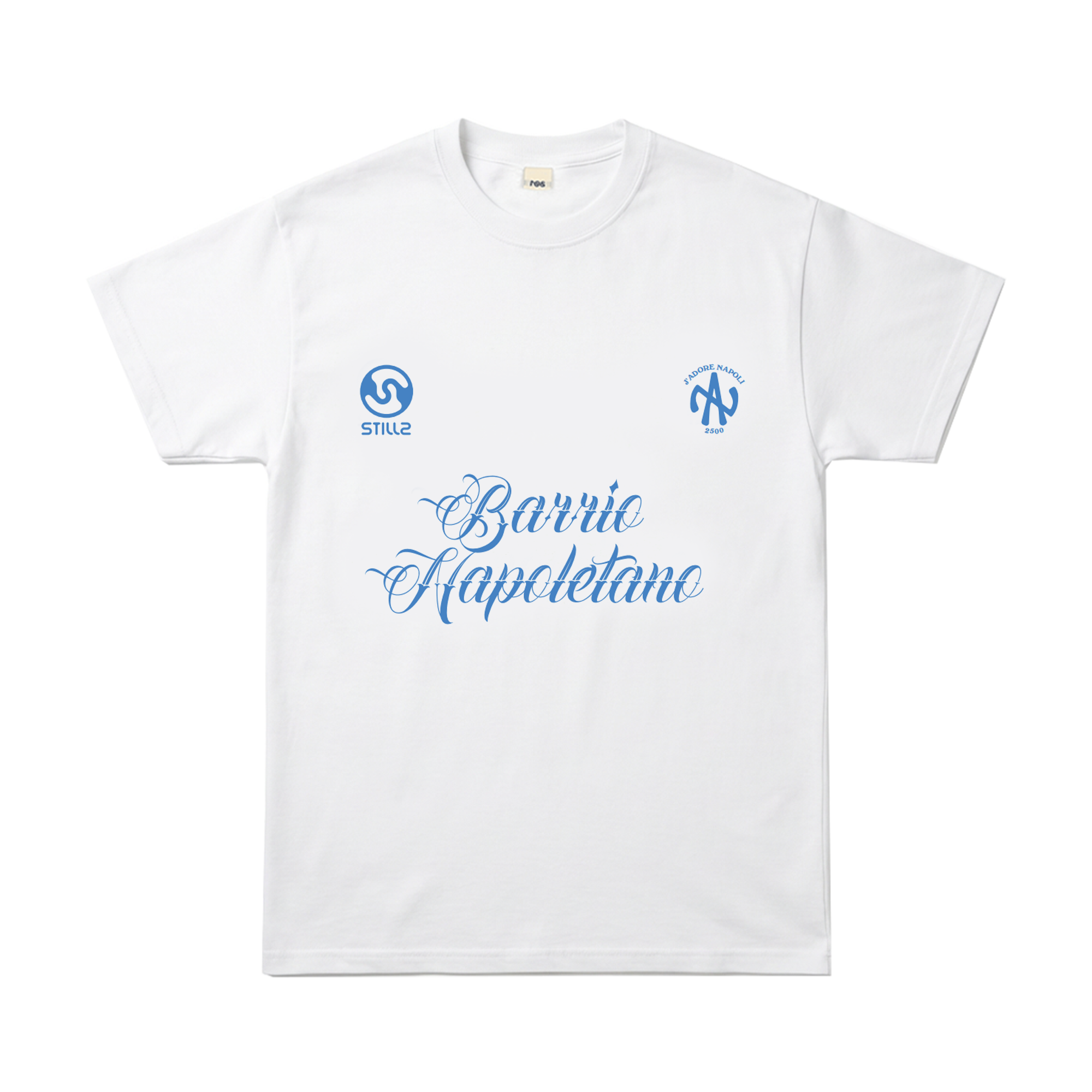 T-shirt Barrio Napoletano White/Blue