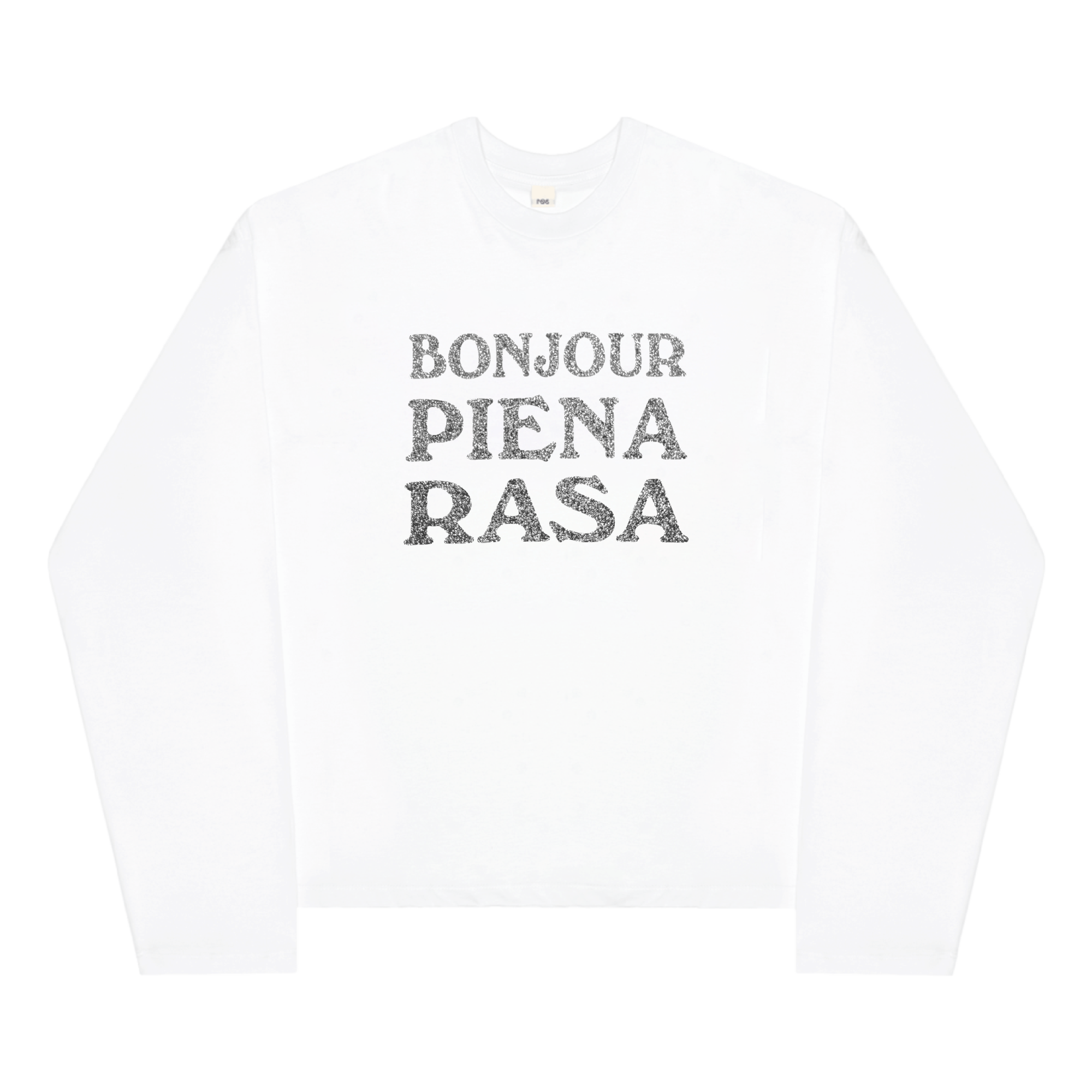 Maglietta a maniche lunghe Boxy Bonjour Piena Rasa White