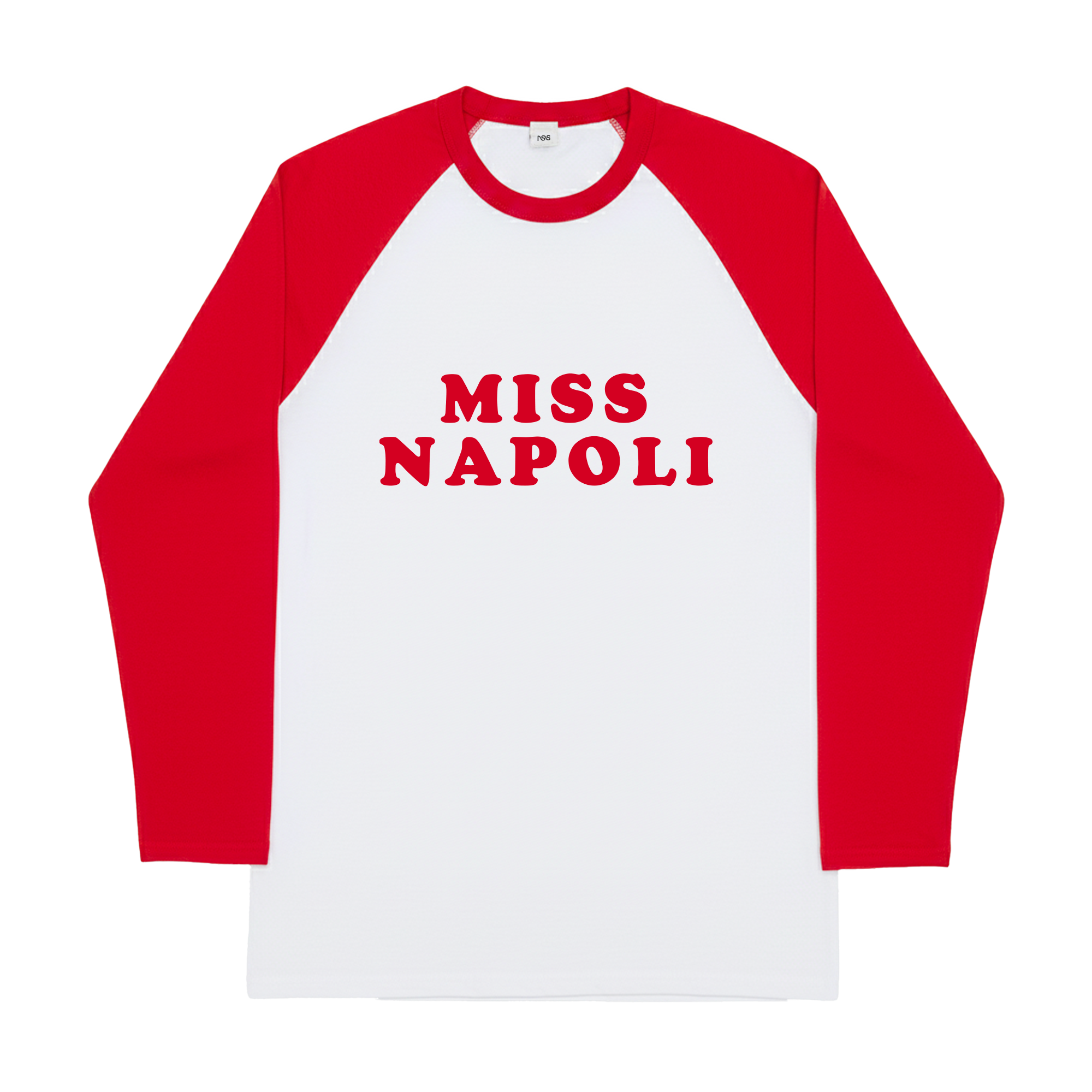 Miss Napoli Baseball Tee White