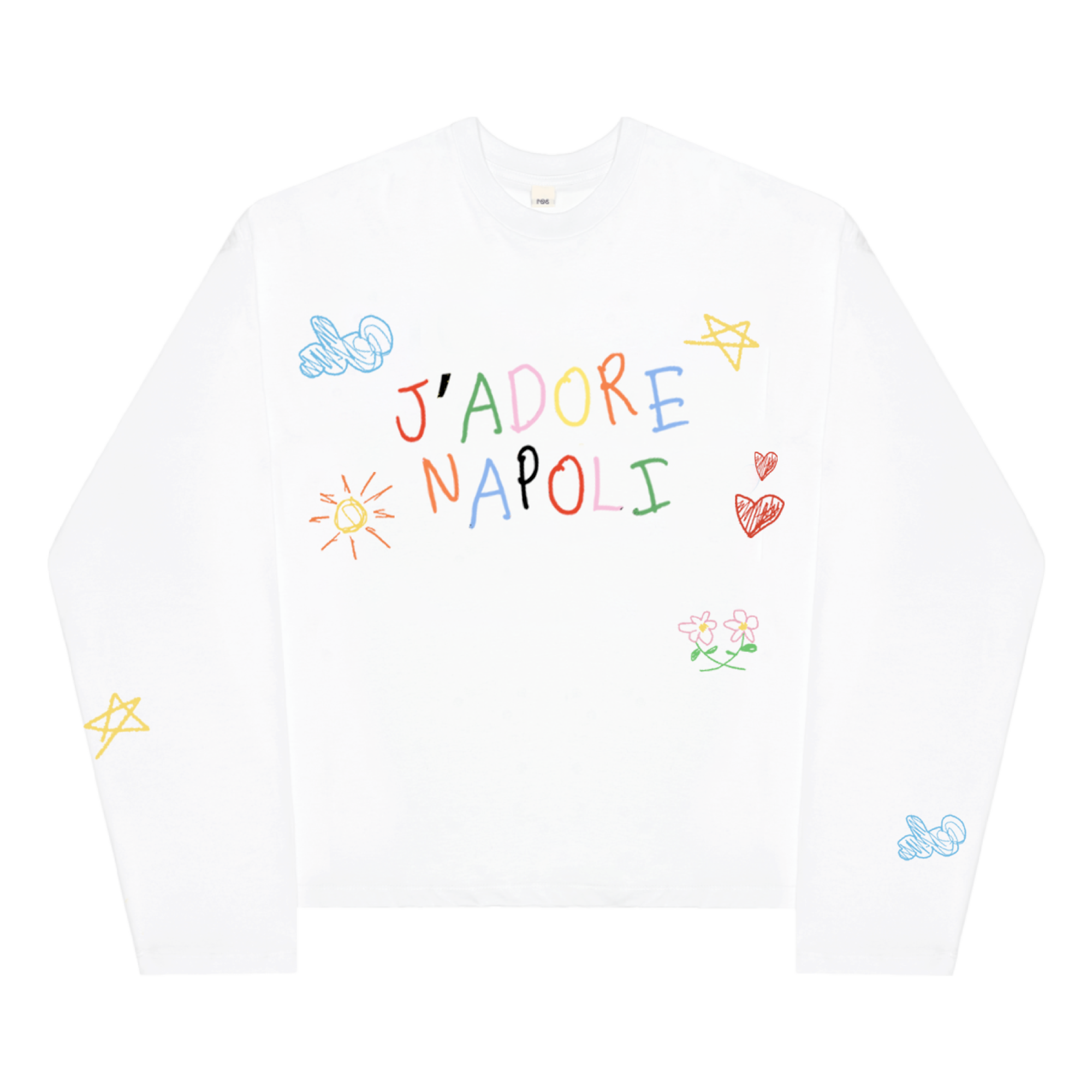 Sketch Boxy Long Sleeve White