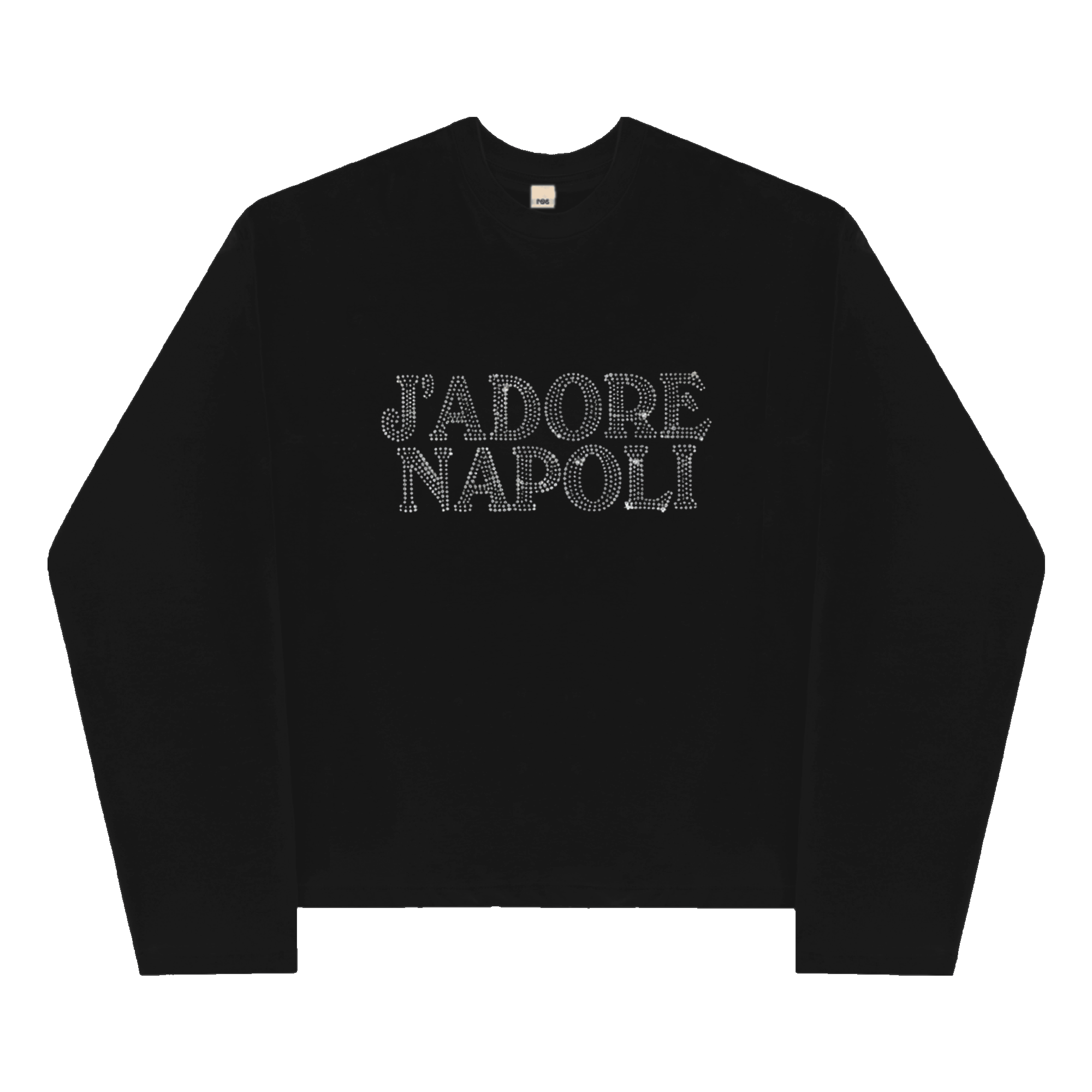 Strass Boxy Long Sleeve Black