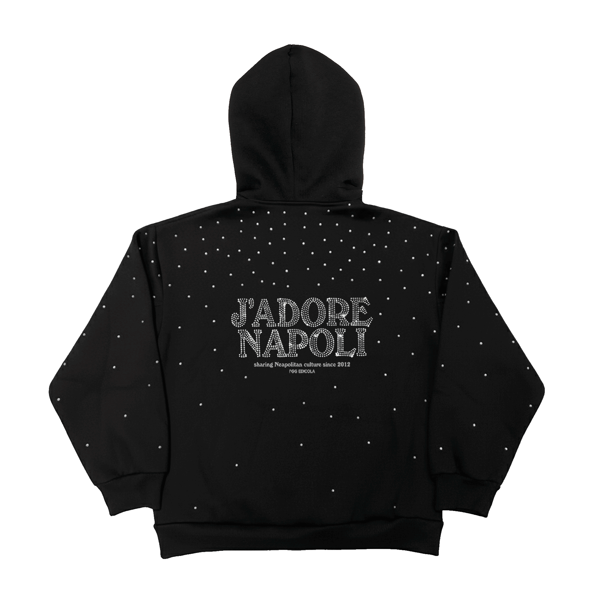 Strass Boxy Hoodie Black