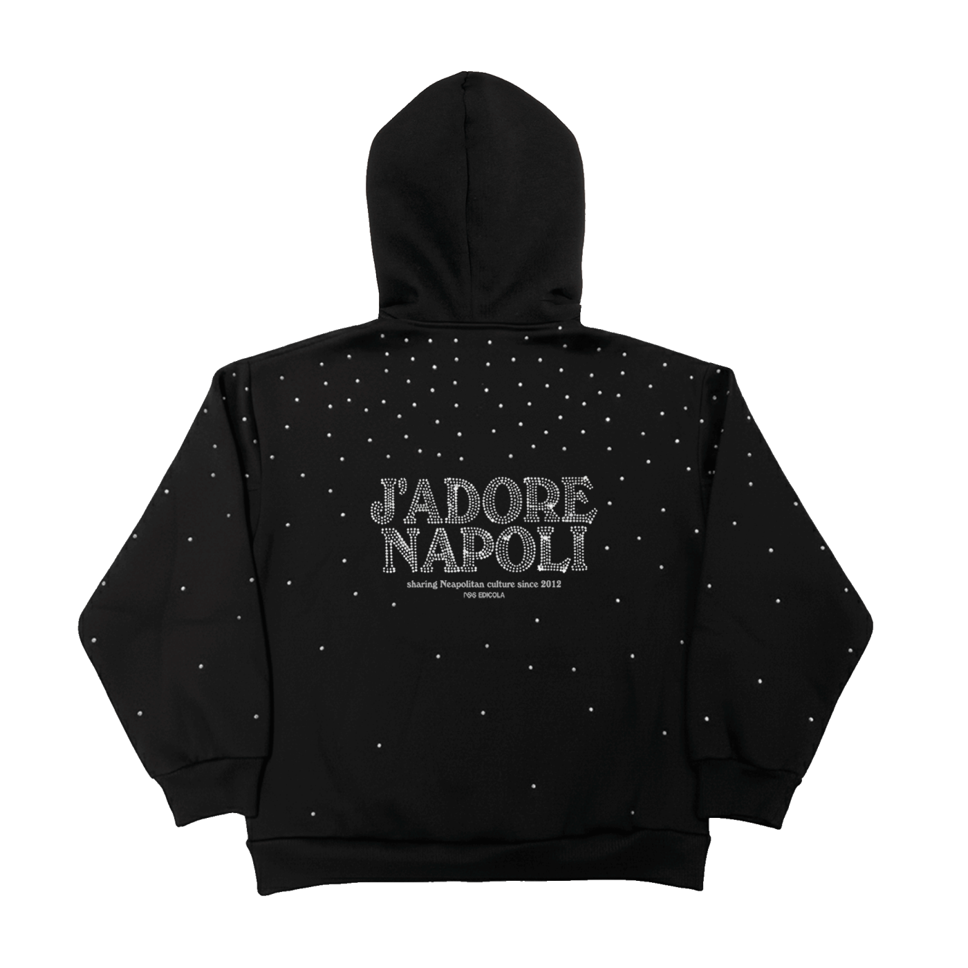 Strass Boxy Hoodie Black - nss edicola