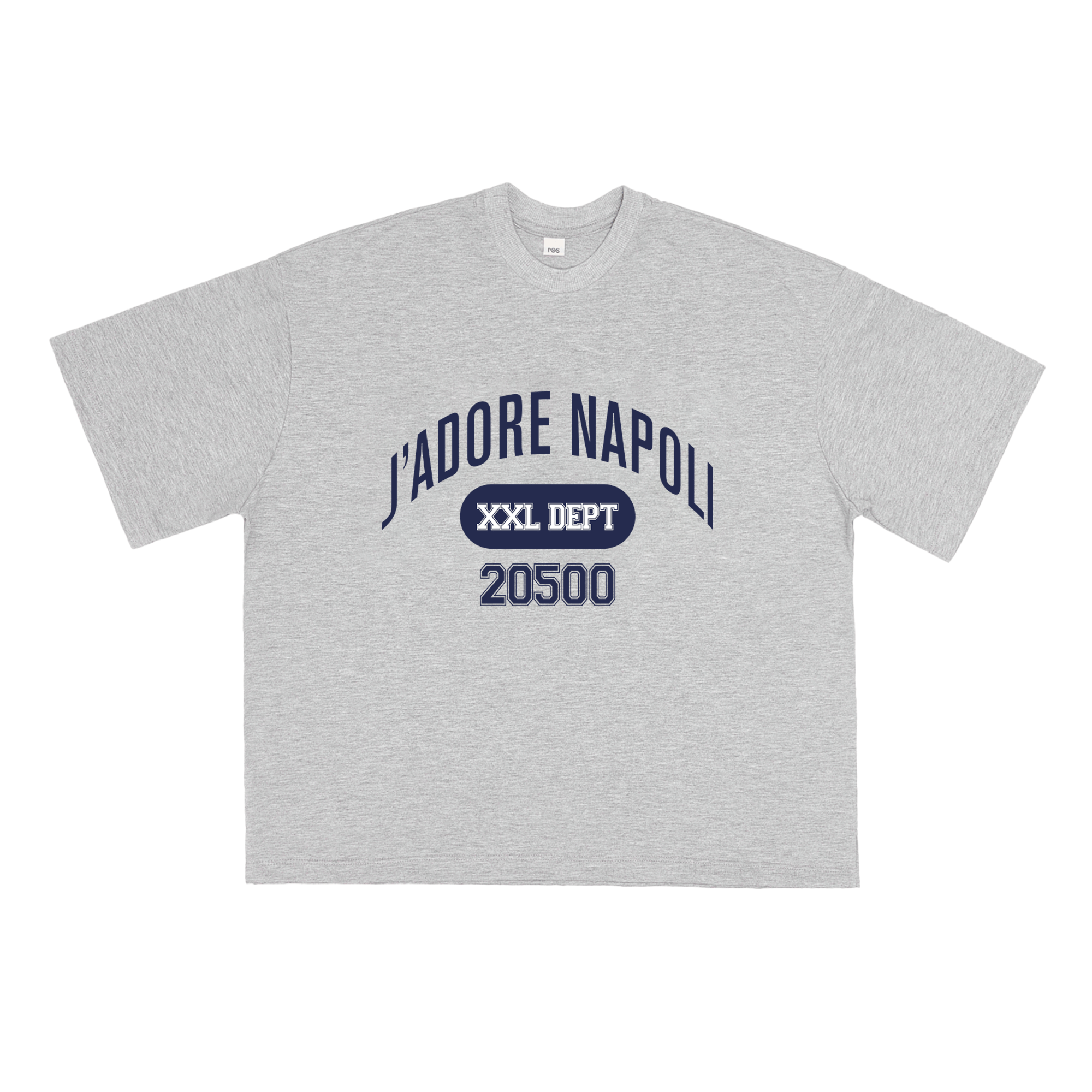 T-shirt Boxy College Grey