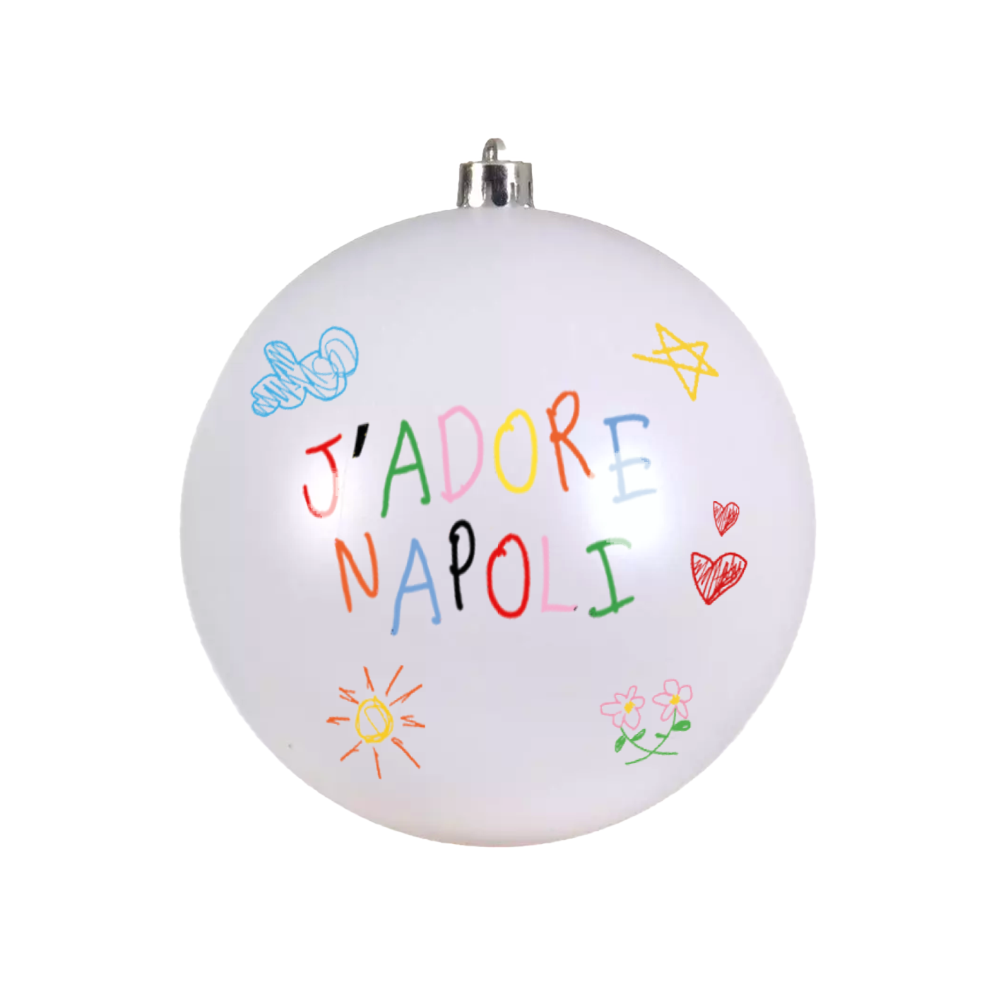 Sketch Christmas ball White