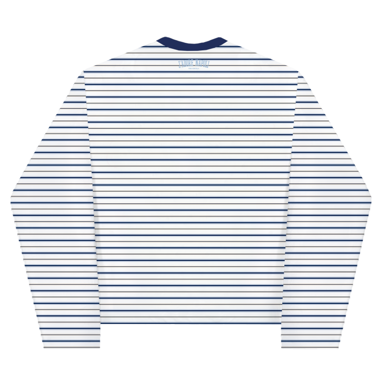 NA Stripes Boxy Long Sleeve White - nss edicola