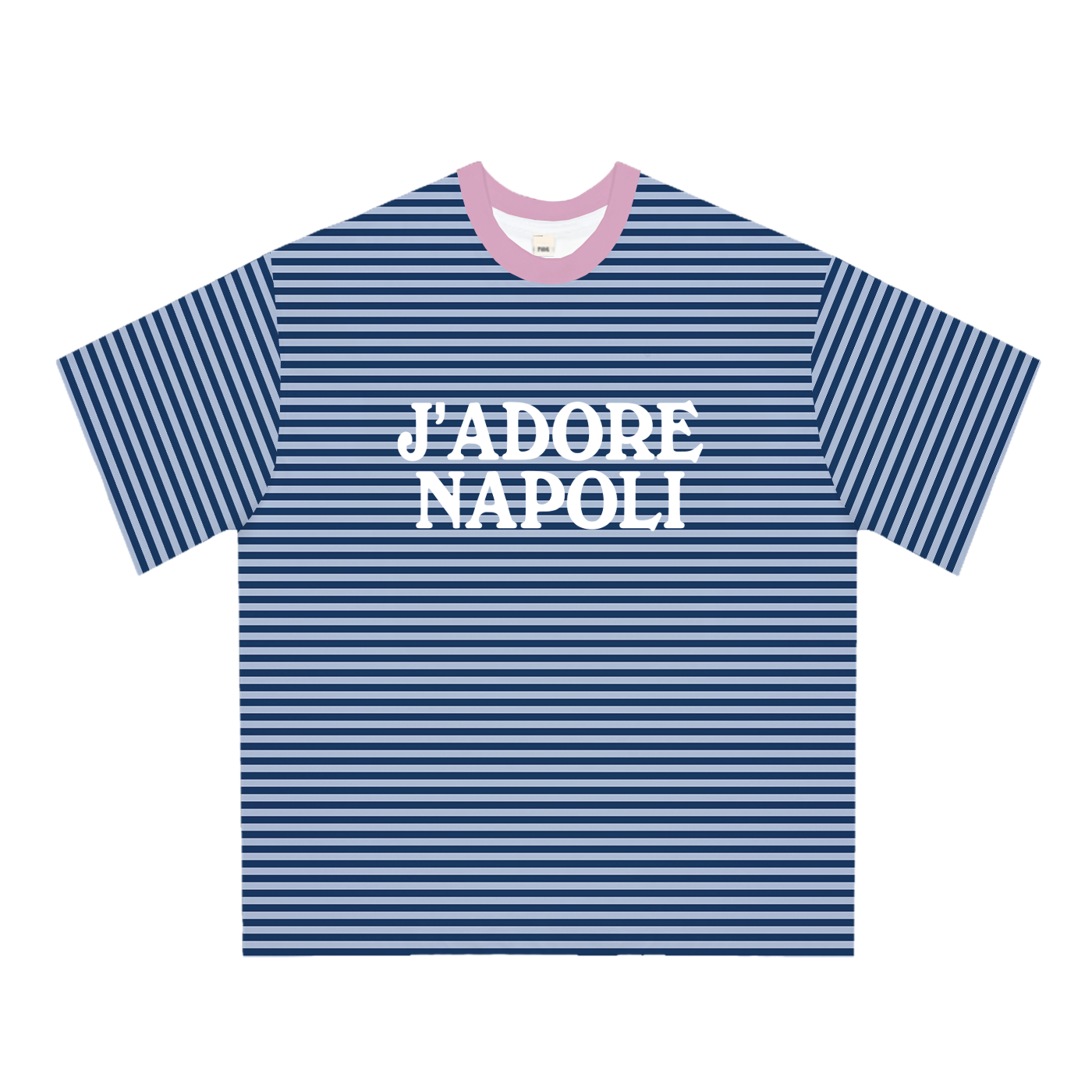 J'Adore Napoli Stripes T-shirt Baby blue/Blue