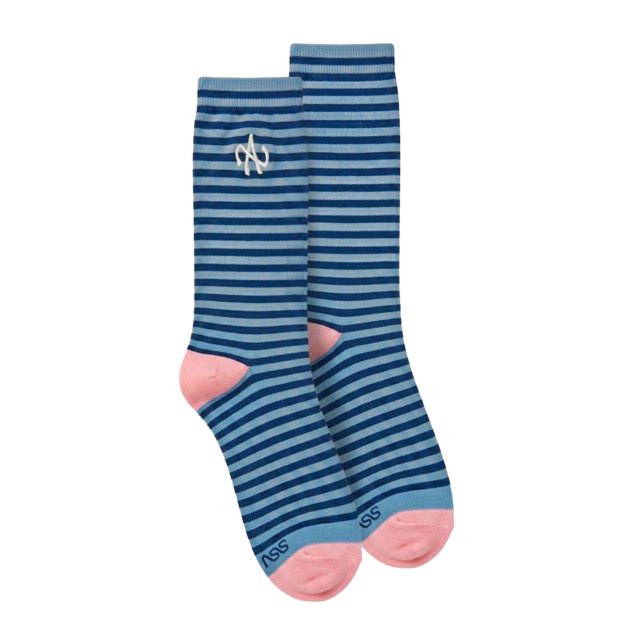 Calze a righe J'Adore Napoli Baby Blue/Blue