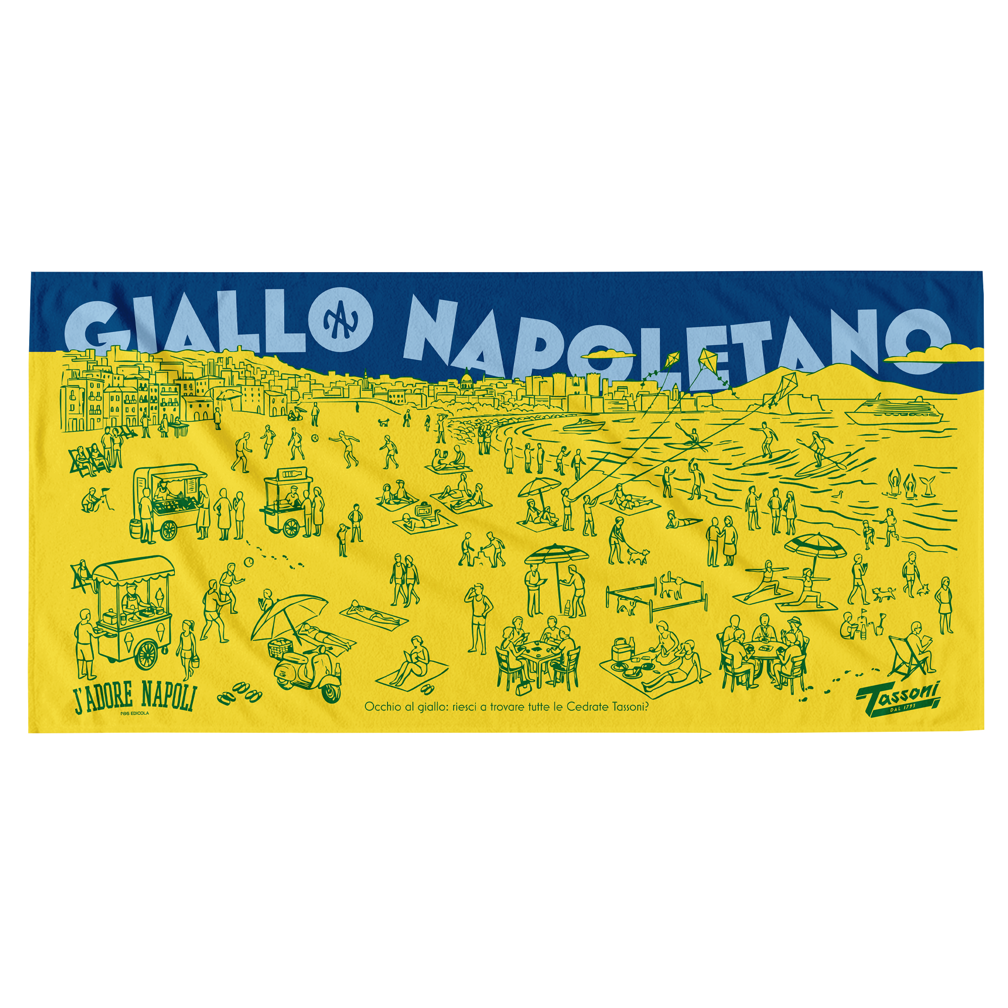 Telo mare Giallo Napoletano Multicolor