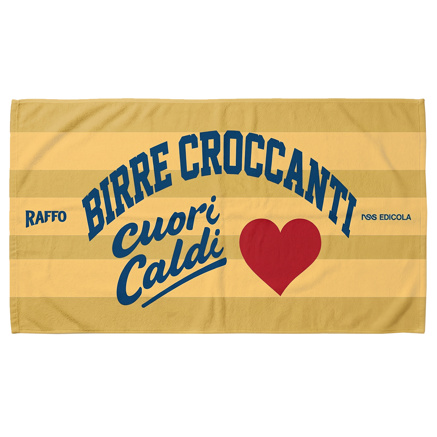 Telo mare Raffo Birre Croccanti cuori caldi Multicolor