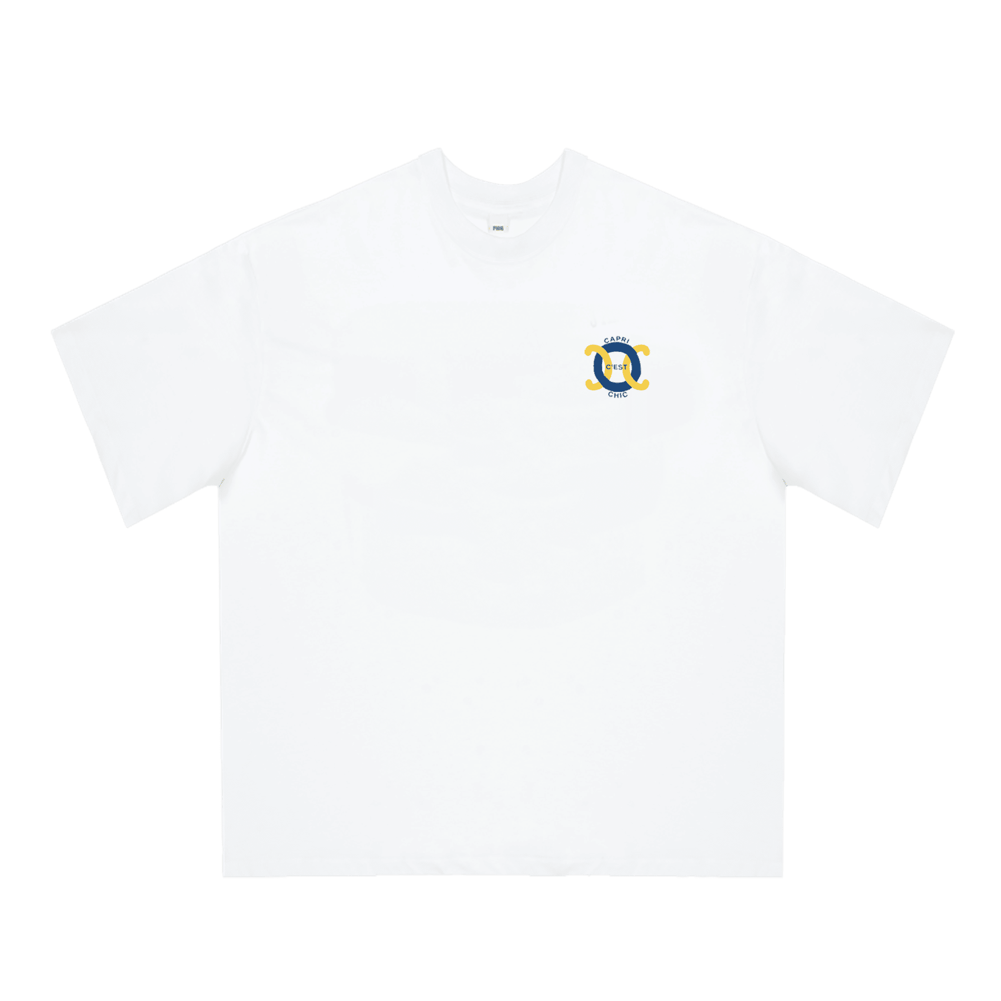 Boxy Slim T-Shirt Capri C'est Chic White