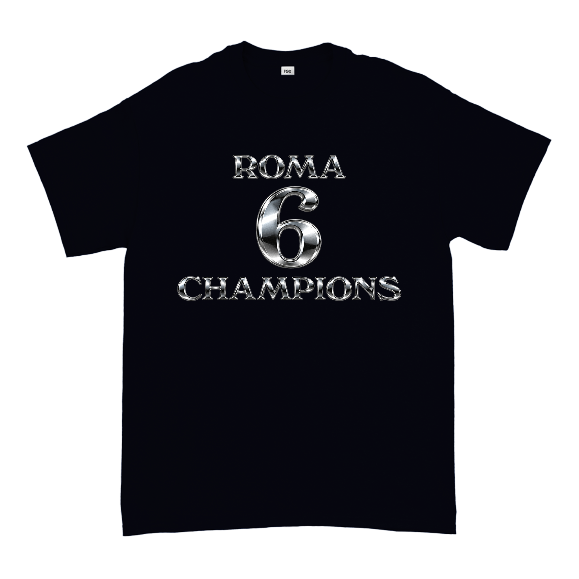 T-Shirt Roma 6 Champions Black